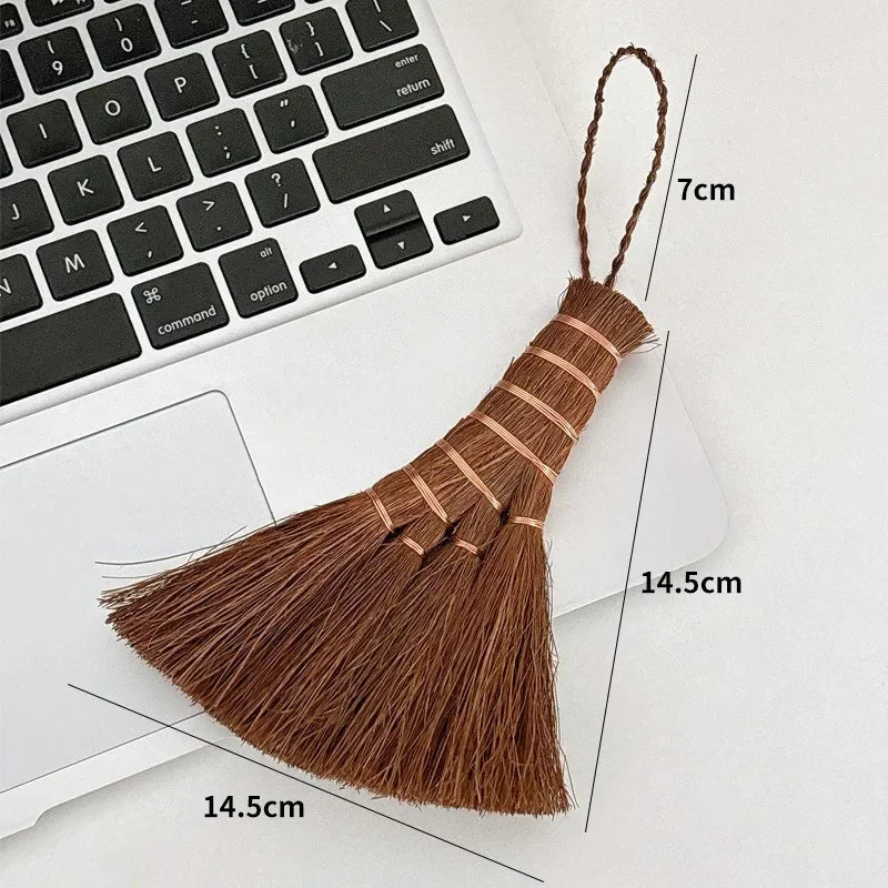 Bamboo Palm Hand Broom – Small Desk & Tabletop Bristle Brush Hand Broom Zpaxo