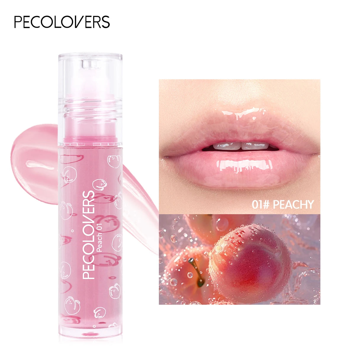 1PC Long-lasting Ball Lip Oil, High-gloss Finish, Moisturizing, Full Lips, Rich In Colors, Various Selection, Lip Makeup Zpaxo 01r
