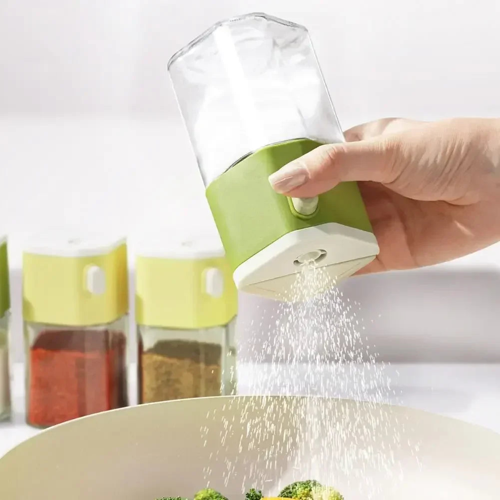 2026 New Kitchen Quantitative Salt Bottle Spice Can Pepper Chili Powder Jar Glass Seasoning Tank Sealed Moisture-proof Gadgets Zpaxo