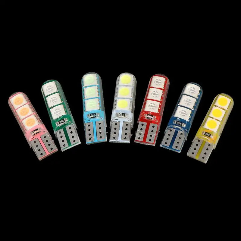 W5W T10 5050 6SMD LED Bulbs – Silicone Car Lights 10/20/30pk