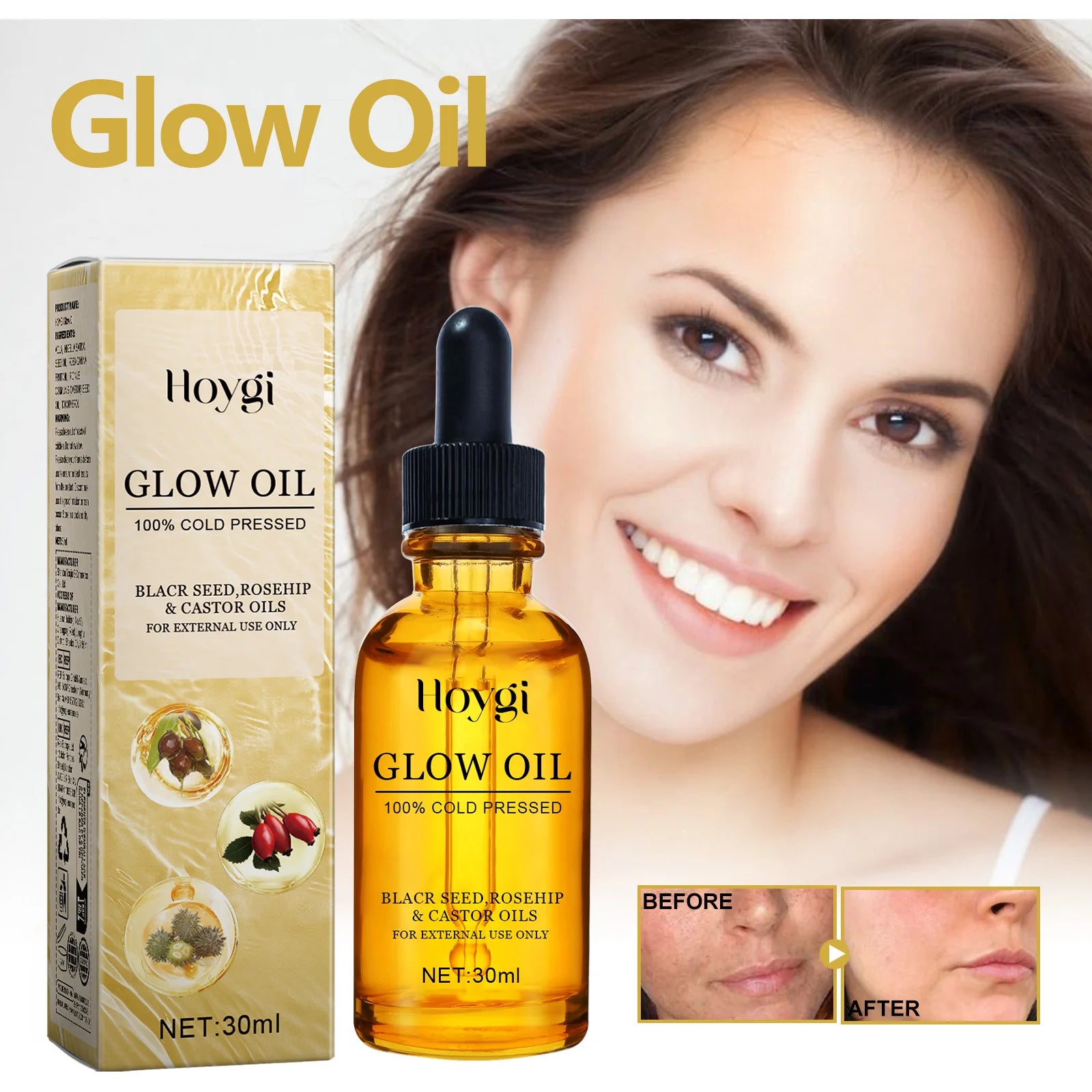 Facial Oil Anti Aging Face Treatment Hydrating Moisturizer Wrinkle Reducer for Dry Skin Rosehip Oil Brightening 30ml Non Greasy Zpaxo