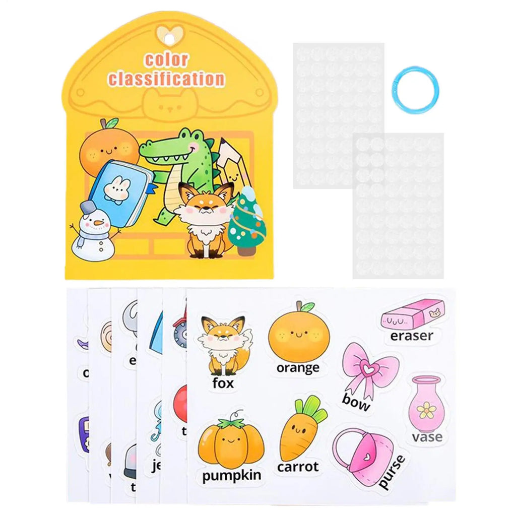 Sticker Books For Toddler Reusable Homeschool Quiet Activities Matching Game Toddler Educational Learning Toys For New Year Zpaxo