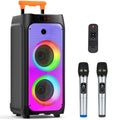 Fanfun T8 Large Bluetooth Speaker Wireless Wheels Push Rod Karaoke