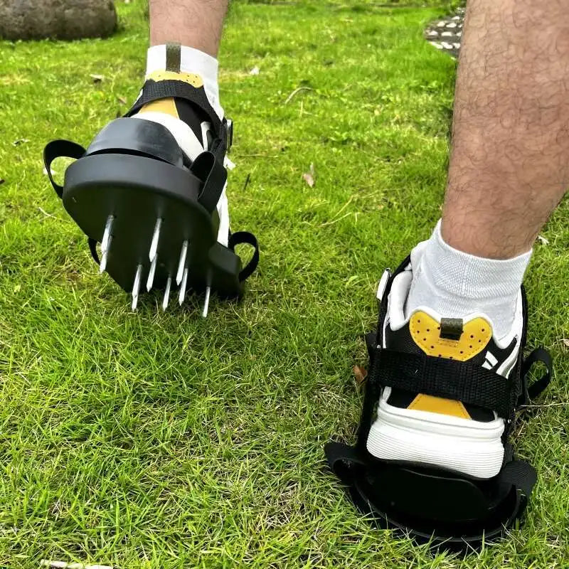 Garden soil shoes grass nail shoes lawn ventilation shoes garden grass nail shoes retractable springs labor-saving soil shoes Zpaxo