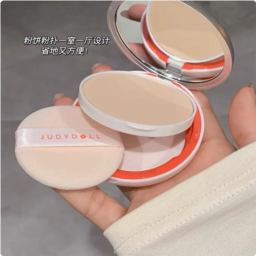 Judydoll Sunscreen Pressed Powder Makeup Setting Lasting Oil Control Zpaxo