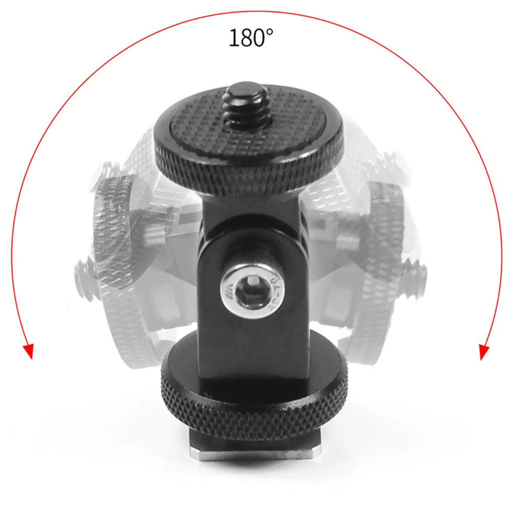 Gopro 12 11 10 Aluminum Alloy 360 Rotatable Cold Shoe 1 4 Screw Base