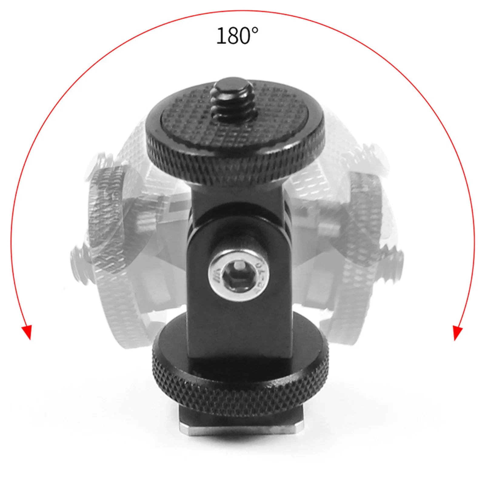 Gopro 12 11 10 Aluminum Alloy 360 Rotatable Cold Shoe 1 4 Screw Base