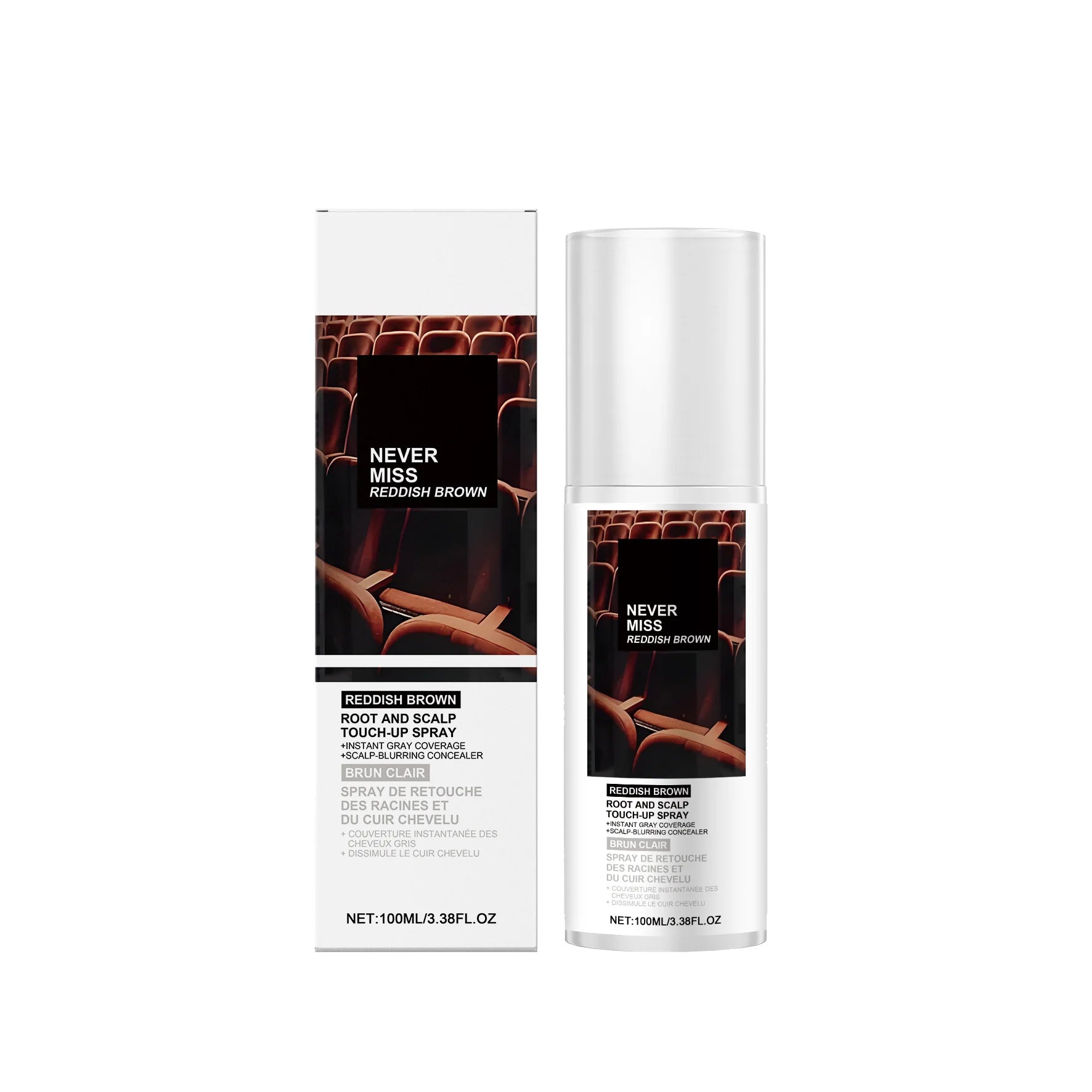 Temporary Hair Color Spray – Quick Dry, Multi-Shade, 100ml Temporary Hair Spray Zpaxo Reddish Brown