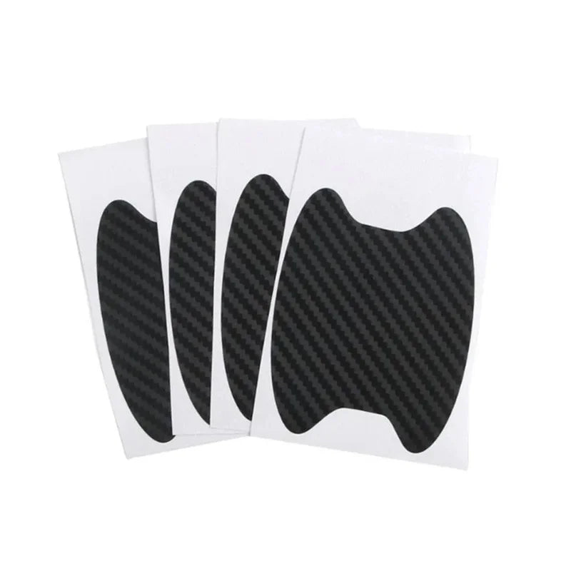 4-Pack Carbon Fiber Car Door Handle Protection Film Set