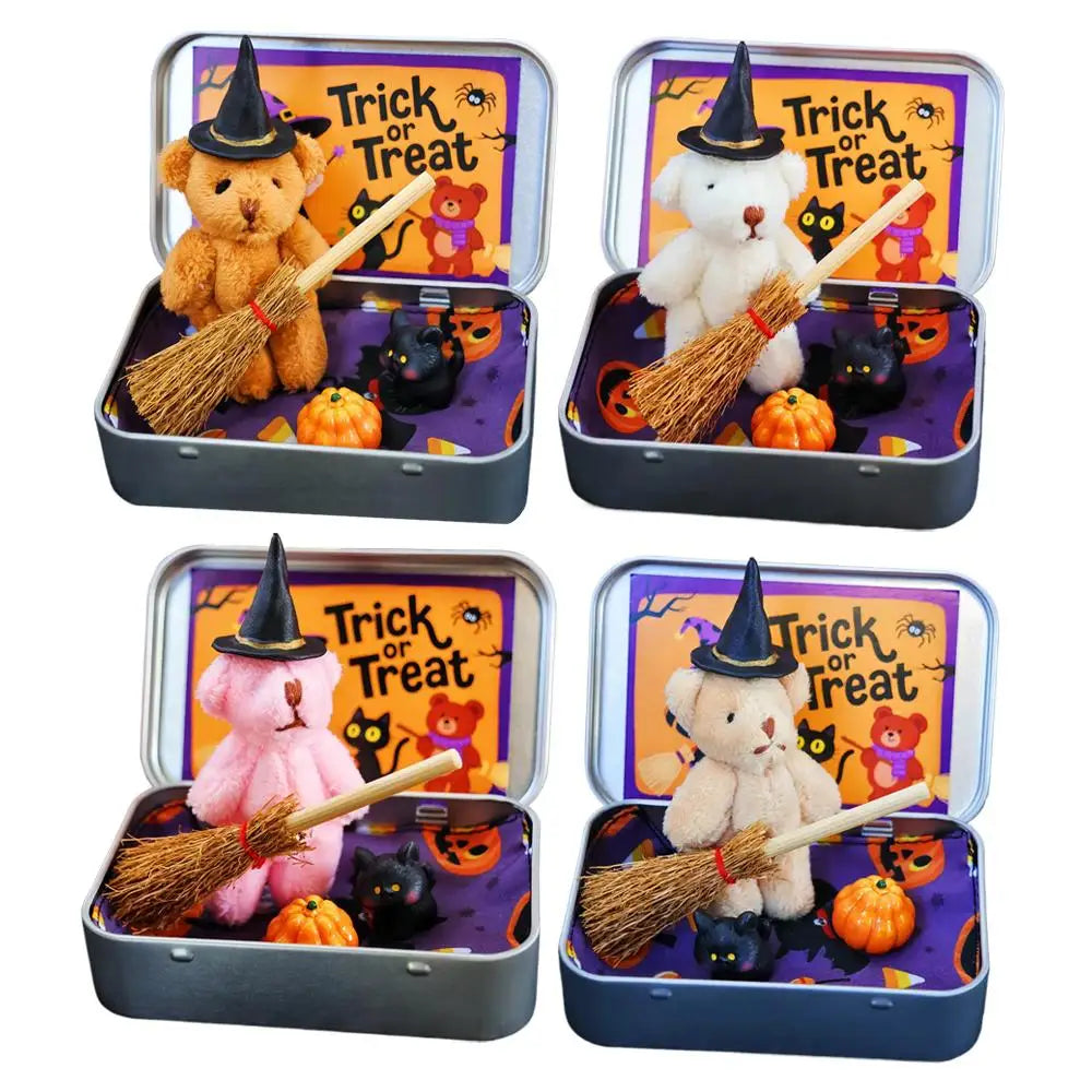 Witch Teddy Bear in a Box – Halloween Plush Gift & Party Favor Halloween Plush Bear Zpaxo