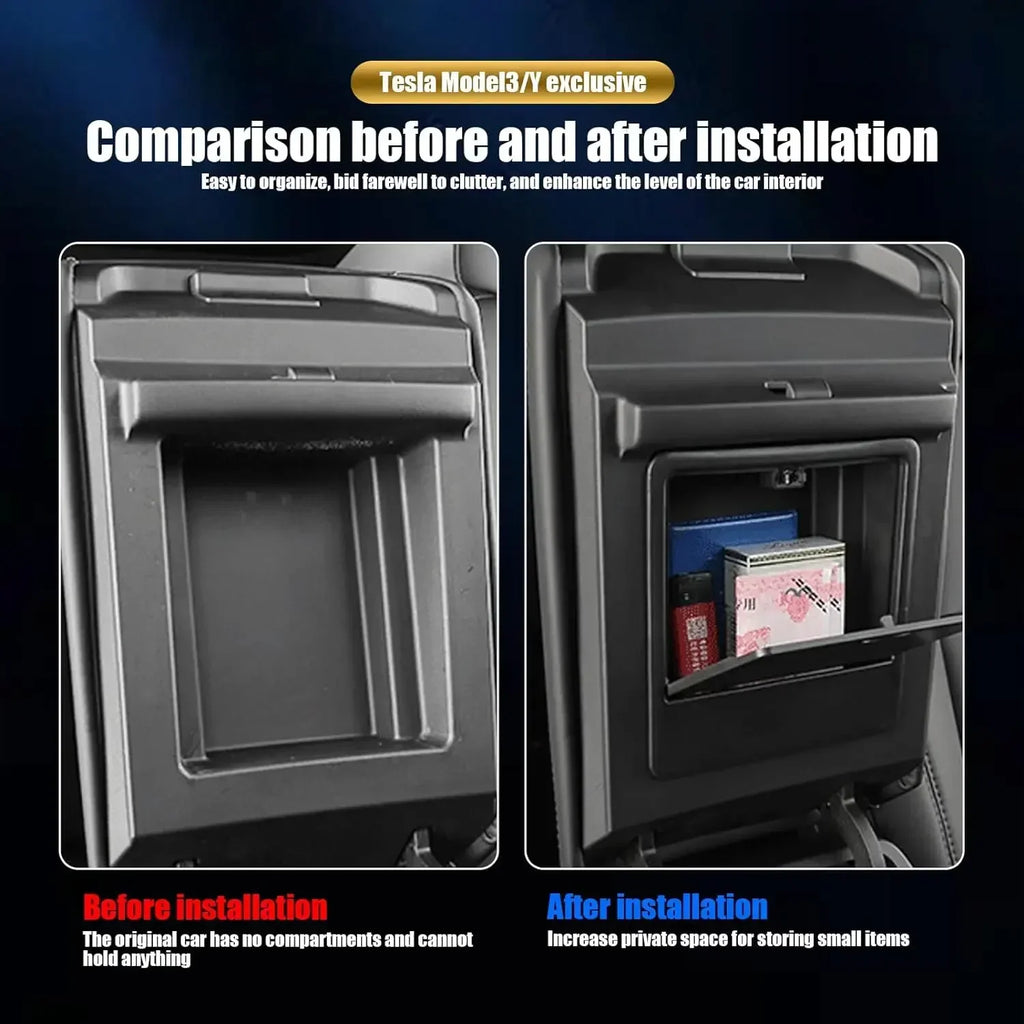 Tesla Model 3 & Y Center Console Armrest Organizer Storage Box