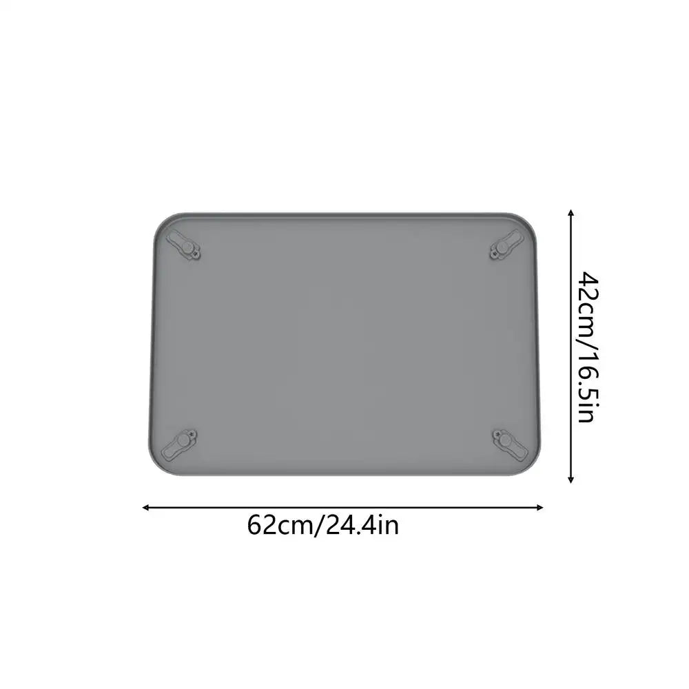 Silicone Dog Pee Pad Holder – Leak-Proof Puppy Potty Tray Puppy Potty Tray Zpaxo M Gray