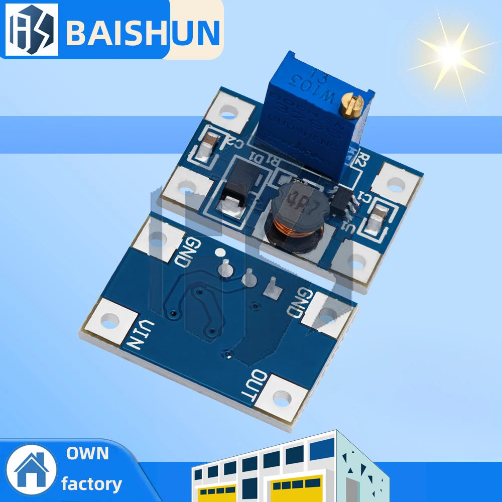 1/5PCS SX1308 DC-DC Boost Module – 2-24V to 2-28V 2A Adjustable, DIY Power Supply Compatible Zpaxo