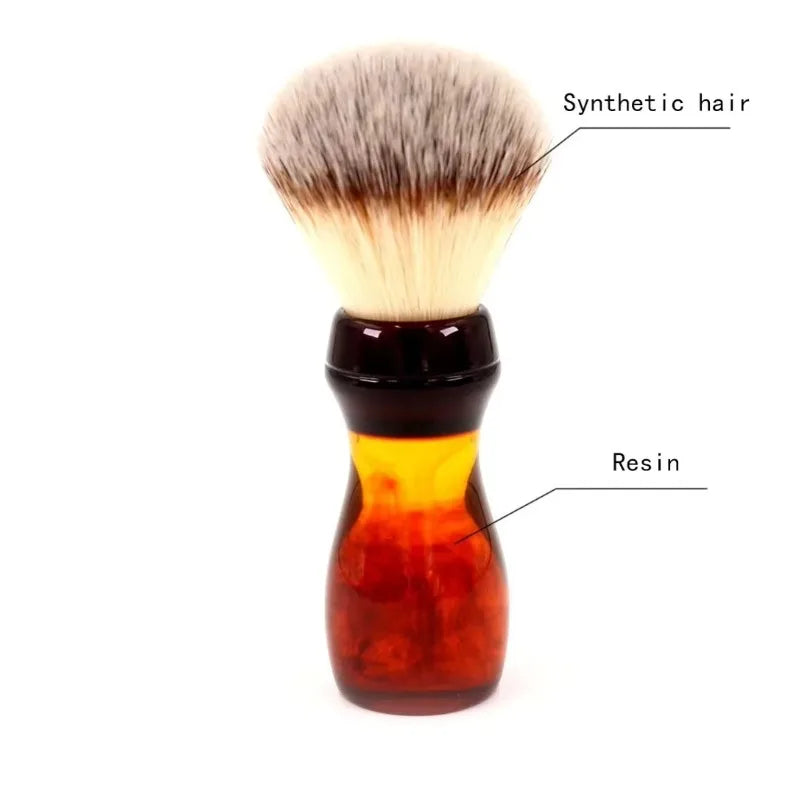 YAQI 22mm Cola Color Synthetic Shaving Brush – Men's Wet Shave Synthetic Shaving Brush Zpaxo