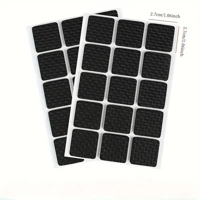 Anti-Noise Steel-Look Furniture Pads (30-Pack) - Non-Slip Leg Protectors for Quiet Home/Office, Universal Fit Zpaxo 30pcs
