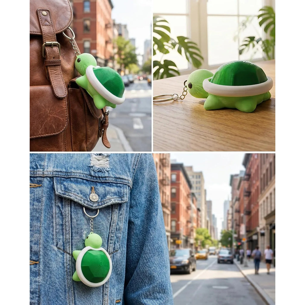 3D Printed Turtle Fidget Clicker Keychain Keyboard Adults Animal