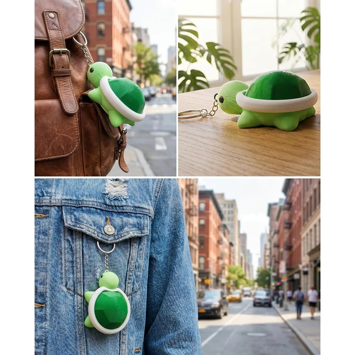 3D Printed Turtle Fidget Clicker Keychain Keyboard Adults Animal