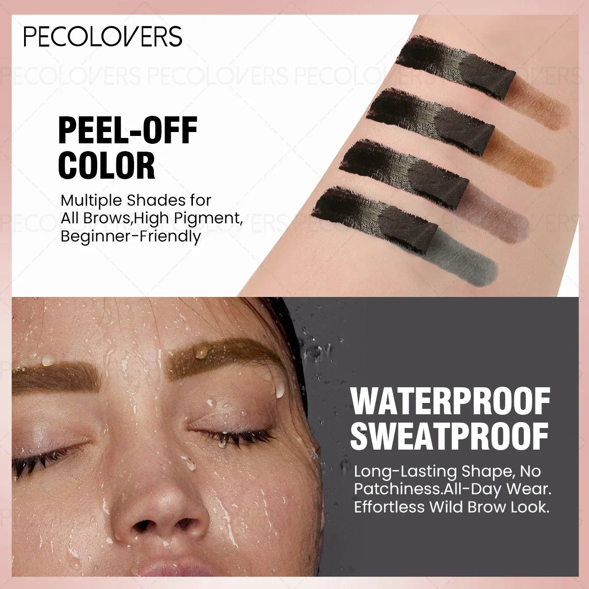 1PC Tattoo Easy -Off Eyebrow Gel - Semi Permanent Brow Tint, Waterproof & Sweat-proof, Transfer-proof & Smudge-proof Zpaxo