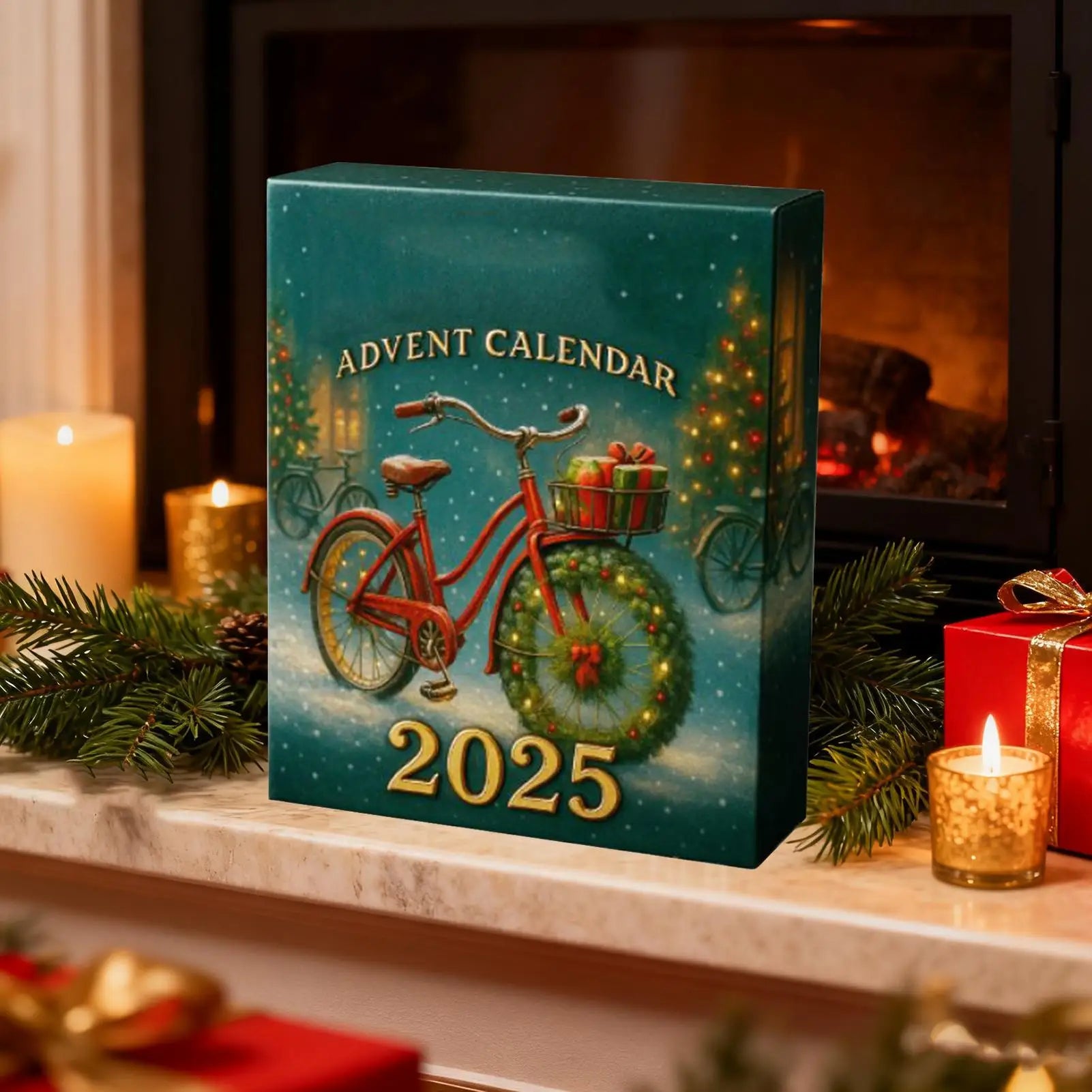 Bicycle Theme Advent Calendar 24 Days Countdown Christmas Tree