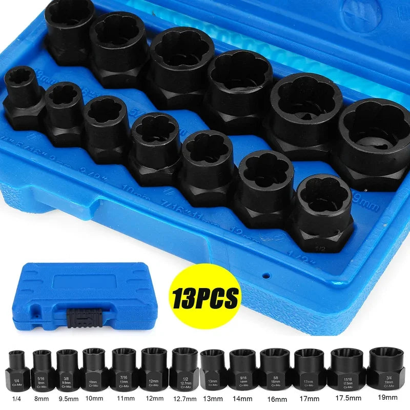 10 Impact Damaged Bolt Nut Remover Extractor Socket Tool Removal