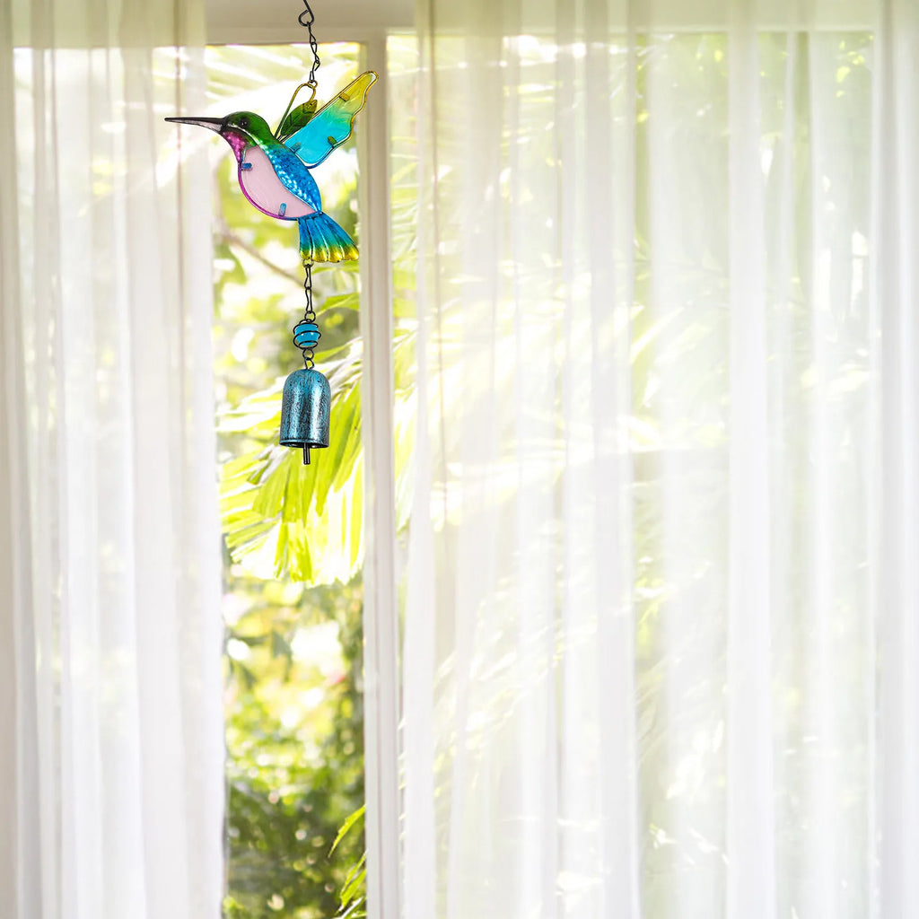 Hummingbirds Wind Chime Decor Easy Hang No Installation Required