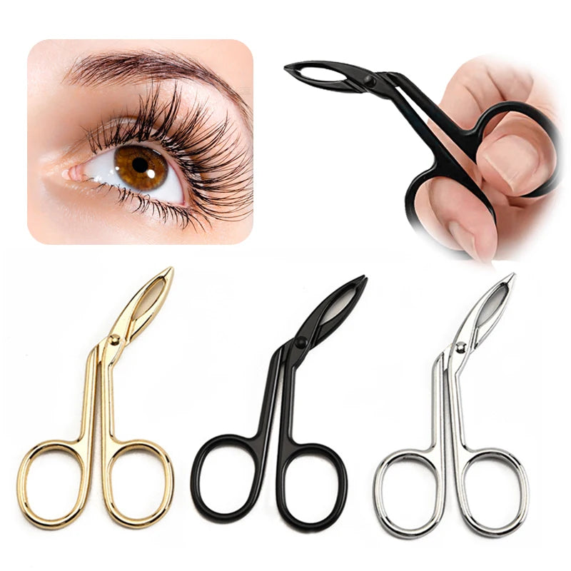 1Pcs Scissor Type Eyebrow Tweezer Fine Hairs Puller Eye Brow Nose Hair Removal Stainless Steel Beauty Makeup Tools Accessories Zpaxo