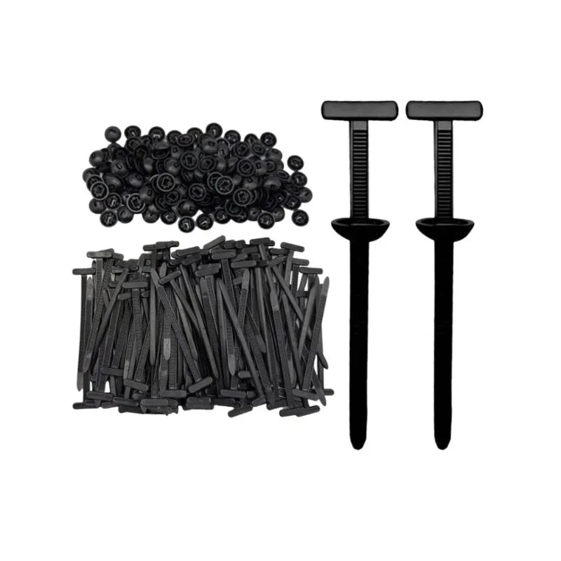 Cables Tie Universal Nylon Tie with Pin Button Fasteners Plastic Self-Locking Motorcycle Car Black Fastening Strap Cable Tie Zpaxo