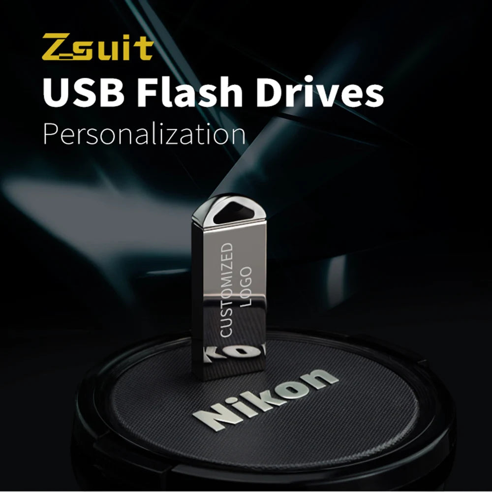 ZSUIT CTK 10pcs USB Memory 64GB USB Stick Pen Drive U Disk 128GB Memory Stick Metal Fall resistant Usb Flash Drive Custom Logo Zpaxo