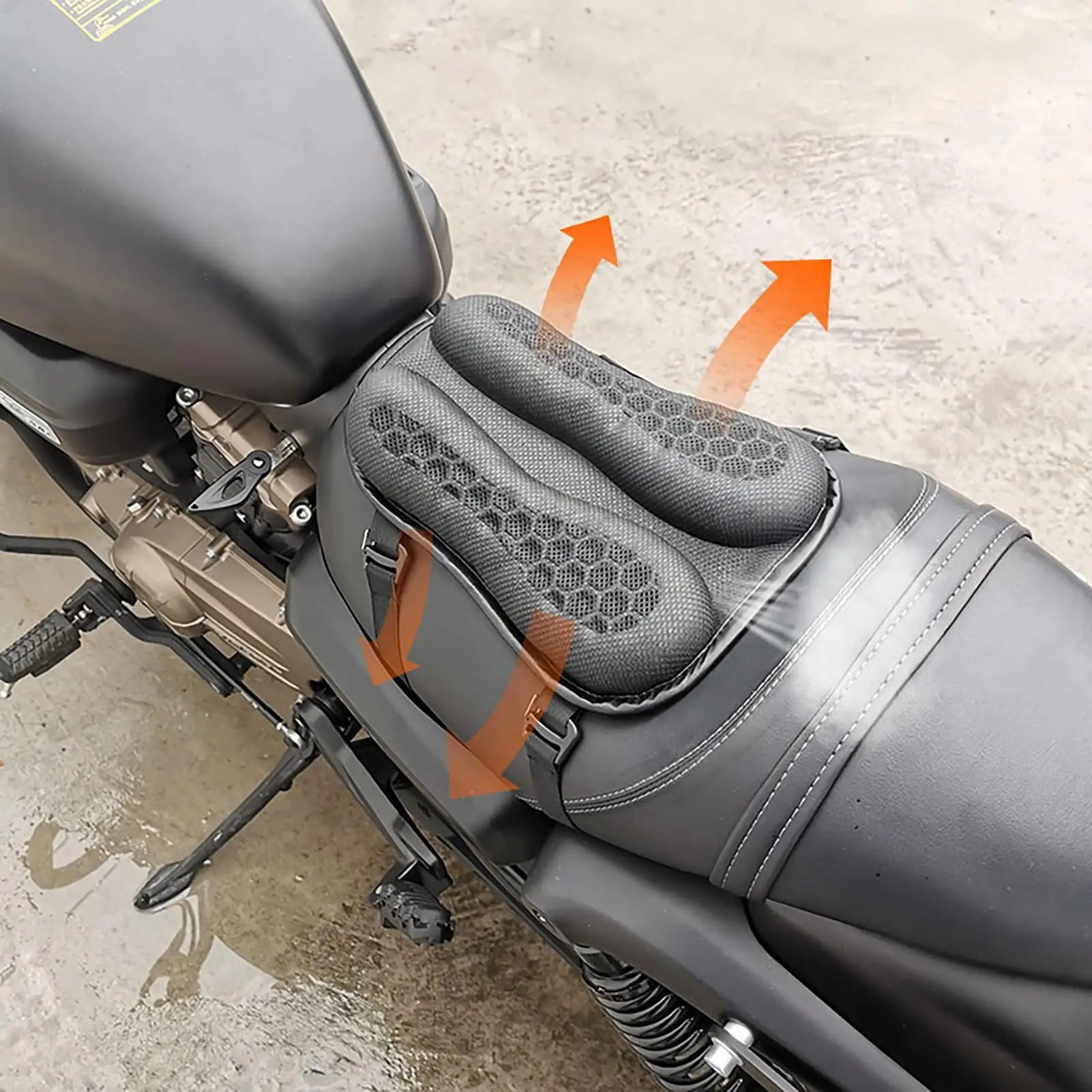 Motorcycle Gel Seat Cushion 3D Honeycomb Structure Shock Breathable Motorcycle Gel Seat Pad Gel Foldable Cushion For Seat Zpaxo