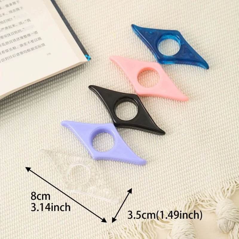 Reading Acrylic Bookmark Thumb Book Clip Ring Accessory Teacher