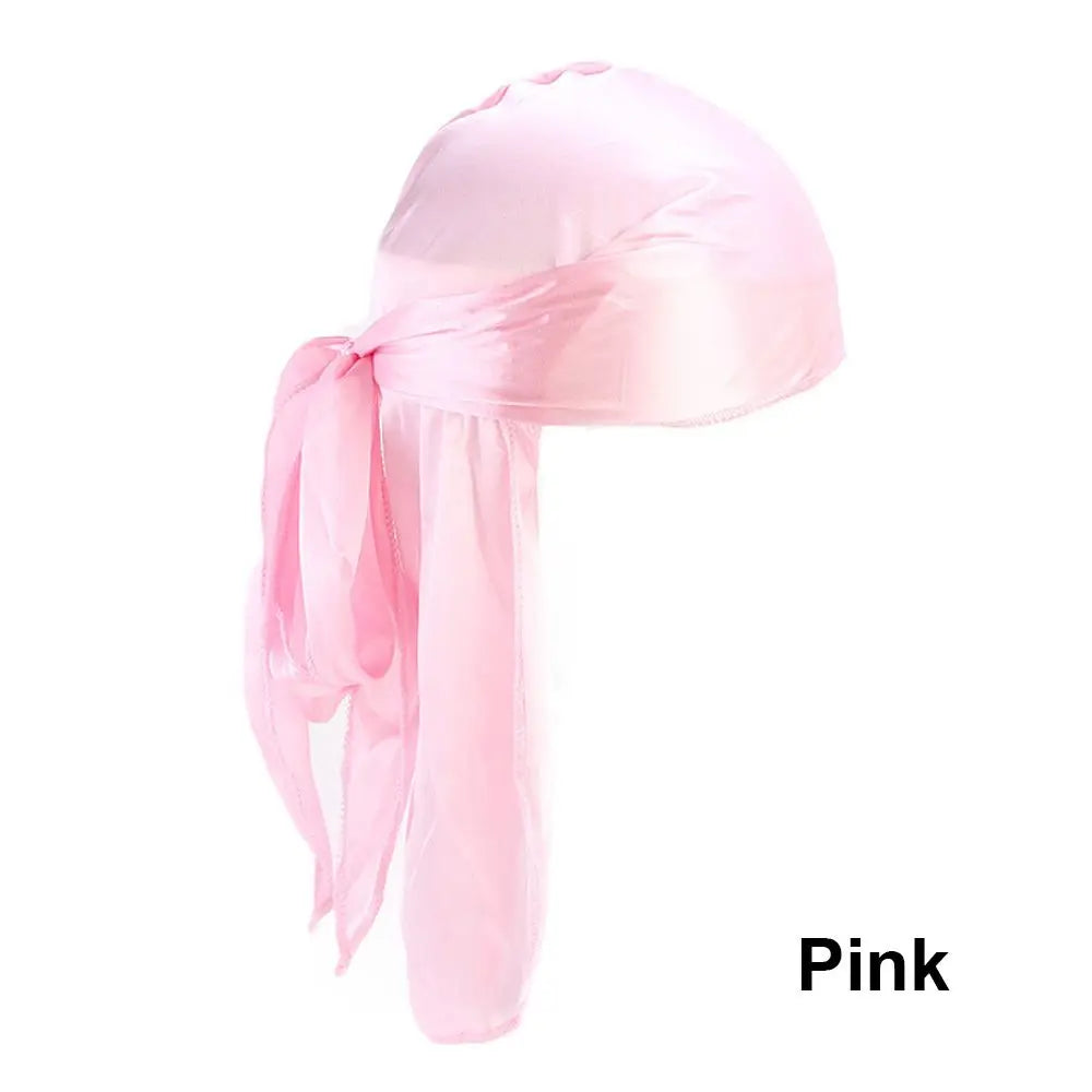 Fashion Adjustable Pre-tied Headwrap Chemo Cap Pirate Hat Bandana Zpaxo pink