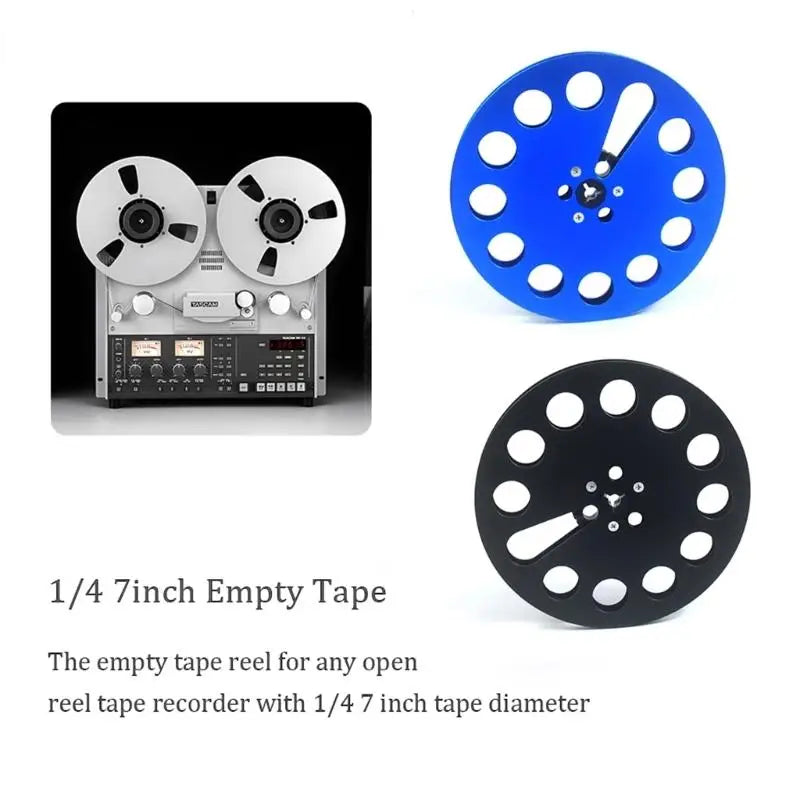 652F 7" Empty Tape Reel Crafted from Aluminum 11 Holes for Auditory Enthusiasts Zpaxo