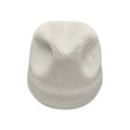 Breathable Mesh Knitted Pillbox Hat Lightweight Knit No Brim Design Mesh Panama Hat Multiple Colors Women Bucket Cap Zpaxo White