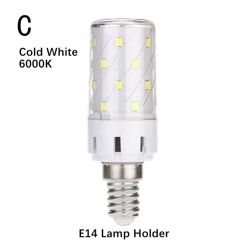 LED Corn Lamp 12W Strong Light 3000K 6000K E27 E14 Holder Home Zpaxo C