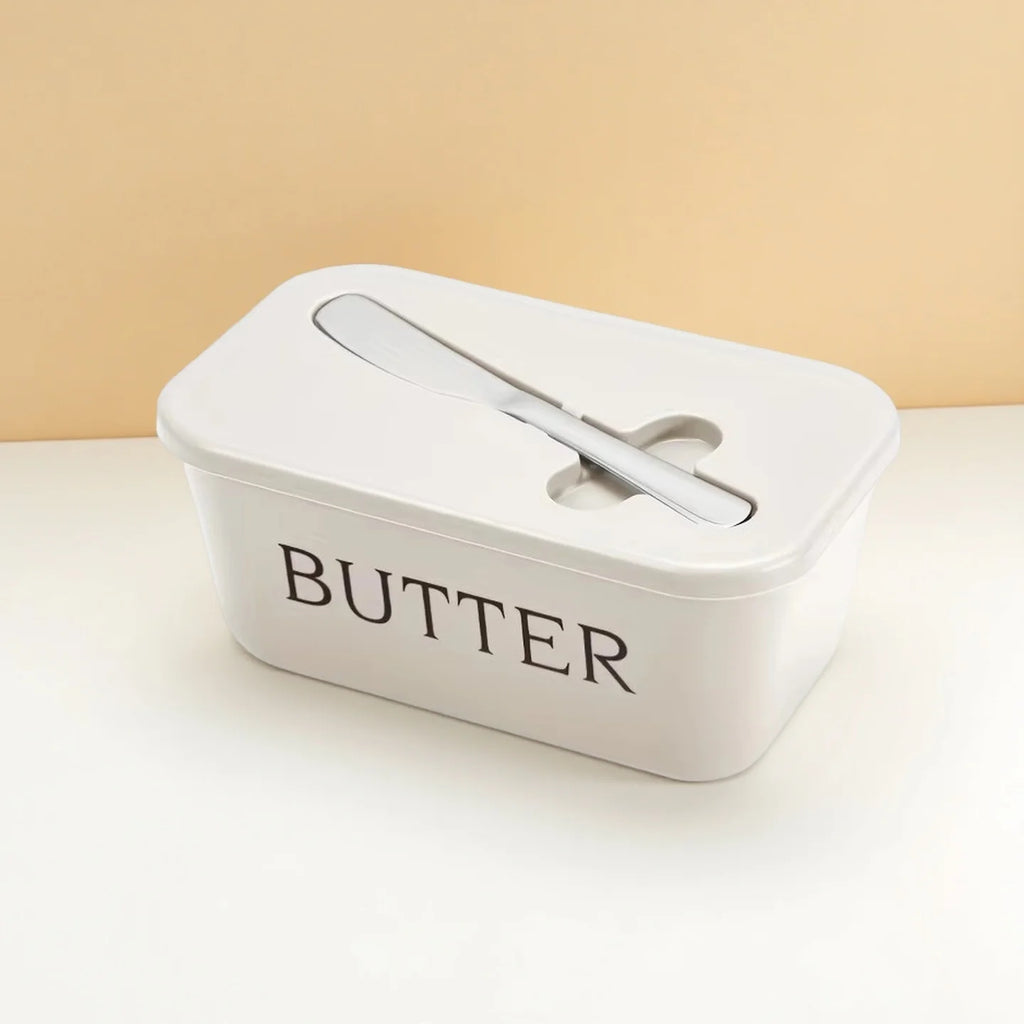 Large Capacity Butter Box Knife Food Grade Pp Cheese Refrigerator Zpaxo White