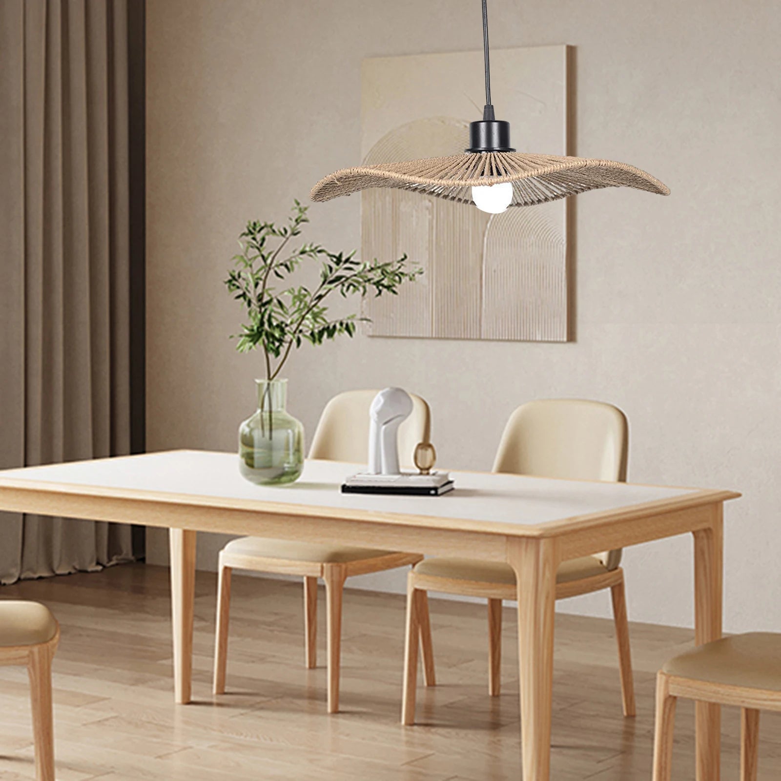 Woven Paper Rope Lampshade Chandelier Cover Lamp Shade Hanging Lights Fixture Paper Rope Lampshade Hanging Lights Cover Zpaxo