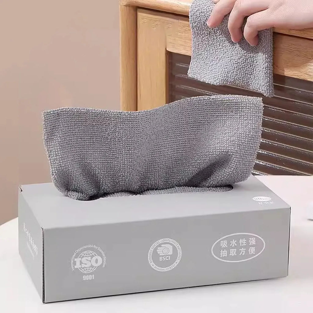 Box Pull-out Disposable Rags Kitchen Household Absorbent Microfiber