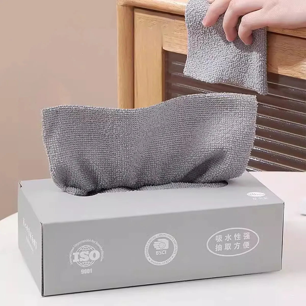 Box Pull-out Disposable Rags Kitchen Household Absorbent Microfiber
