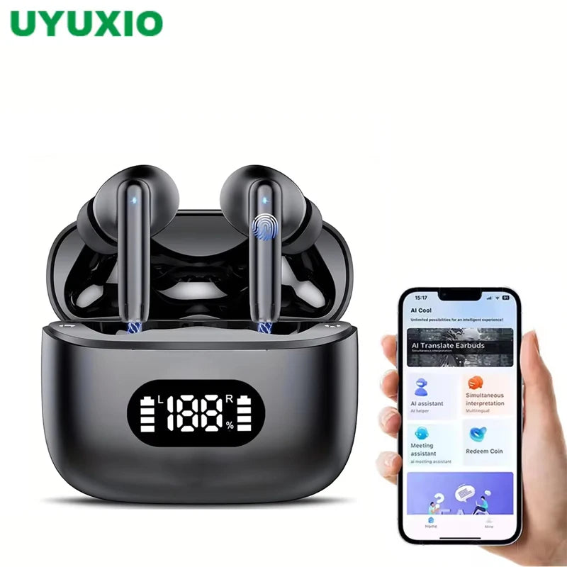 UYUXIO Real Time Translating Earphone AI Language Translator Earbuds