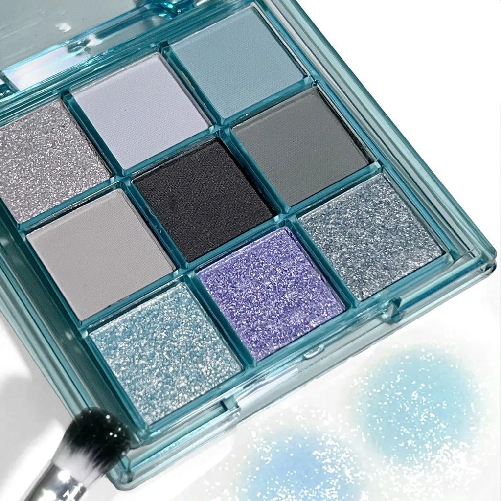 Nine-color eye shadow plate Jiugong grid pearl matte flash hazelnut cocoa eye shadow plate Zpaxo