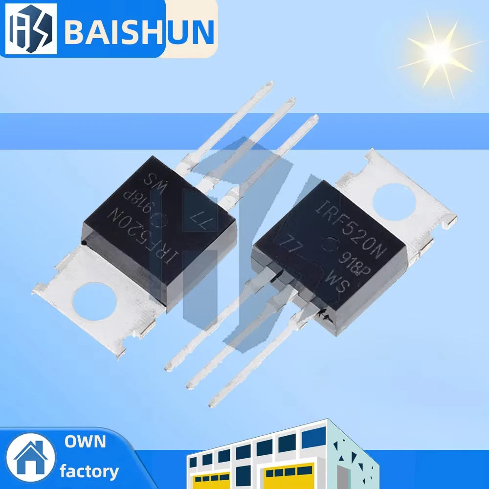 IRF520N N Channel Power MOSFET 220 Transistor Zpaxo Default Title
