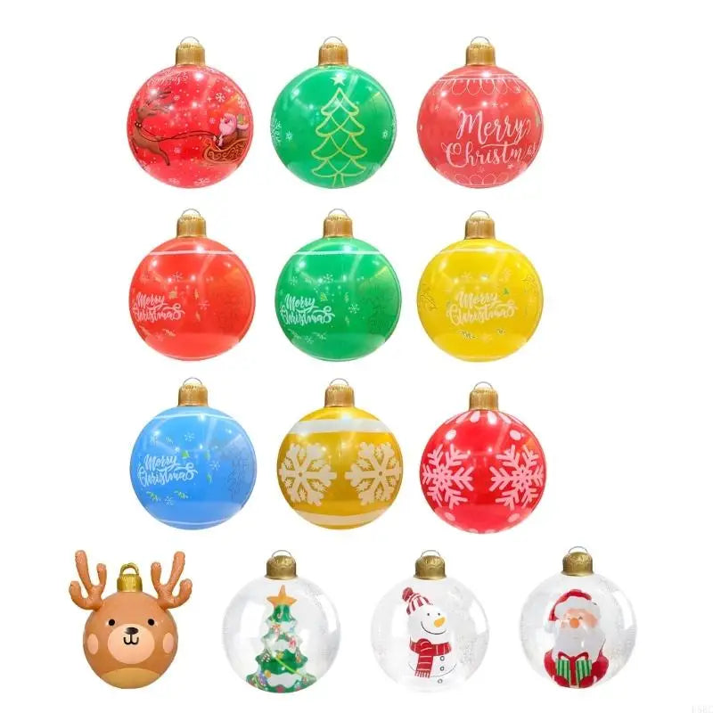 Quick Inflate PVC Christmas Ball Balloon Reusable Holiday Party