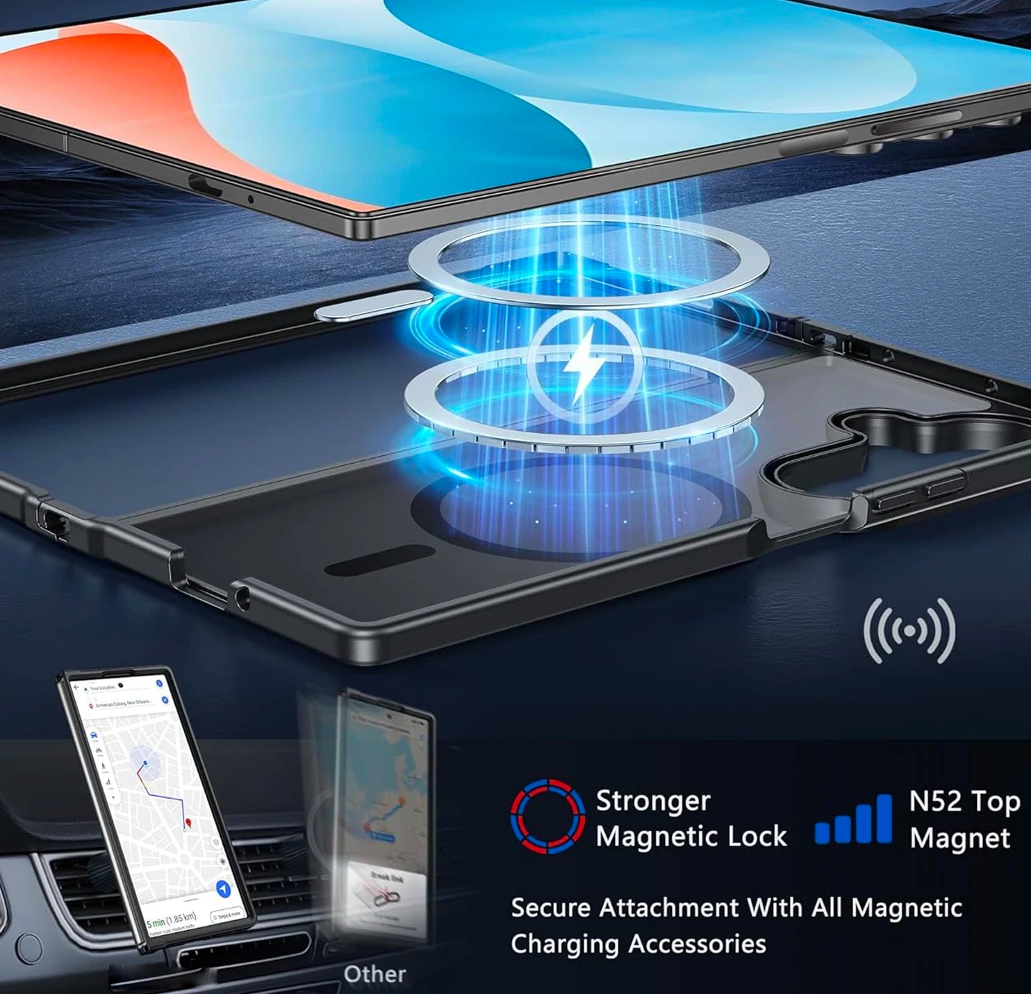 UYUXIO Magnetic Mobile Phone Case Samsung Galaxy Z Fold 7 Wireless