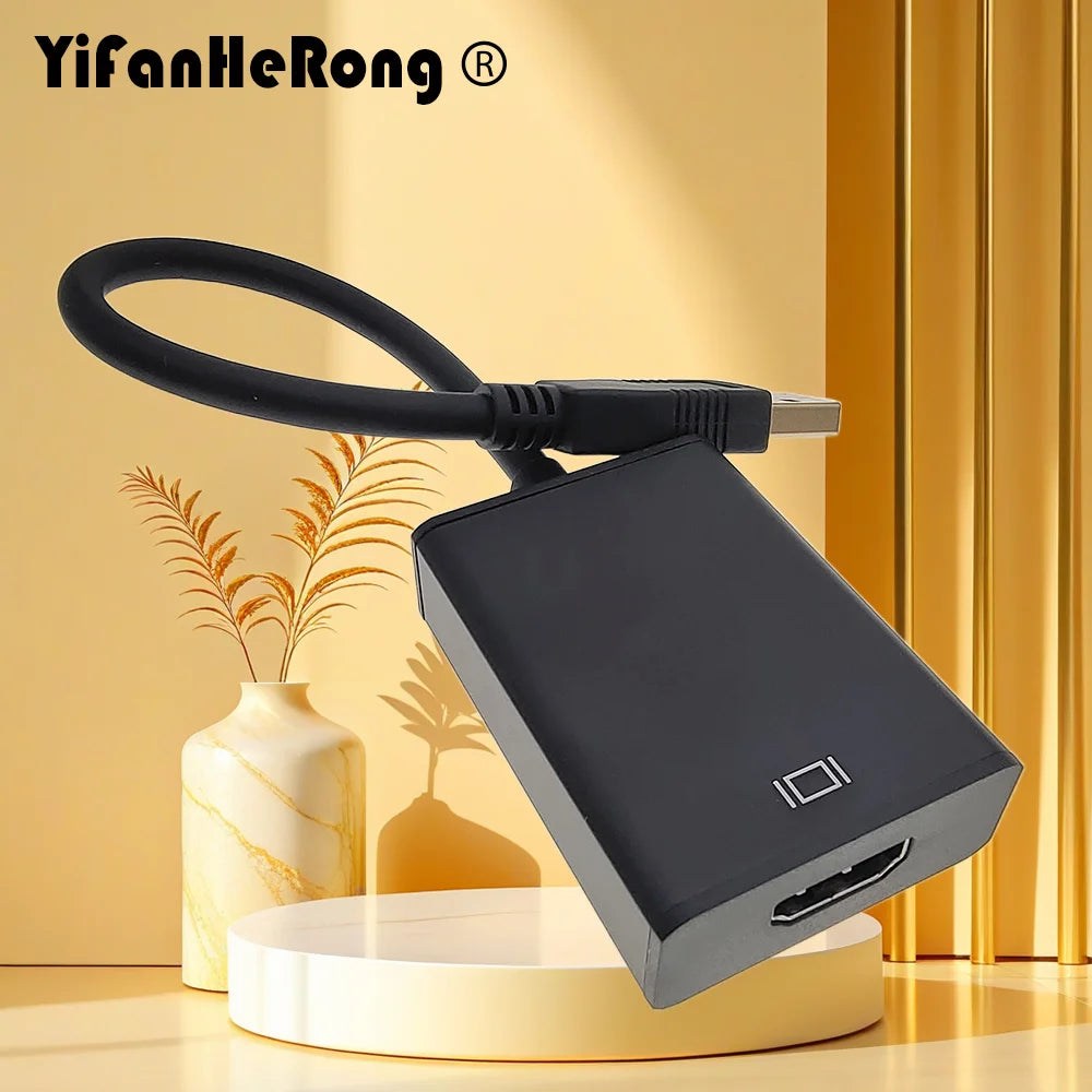 1080P 60HZ HD Portable USB 3.0 To HDMI-Compatible High Speed 5 Gbps Audio Video Adapter Converter Cable for Windows 7/8/10 PC Zpaxo