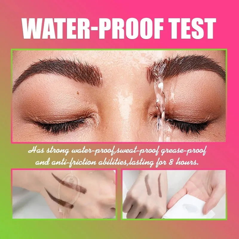Rotating Liquid Eyebrow Dye Tint Brush Pencil Long Lasting Coloring