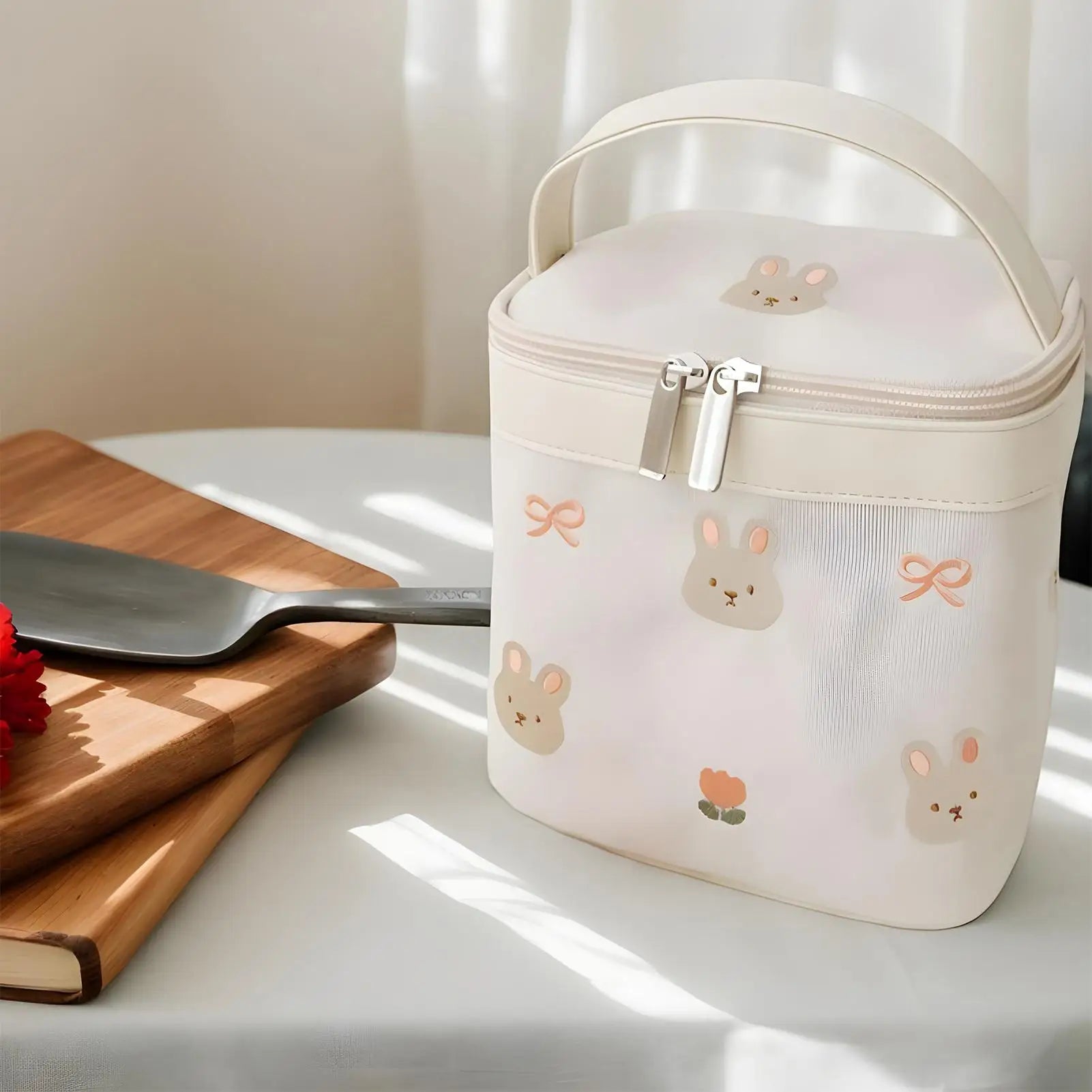 Cooler Bag Cute Thermal Lunch Bags For Women Reusable Foldable Work Meal Carrier Travel Food Storage For Picnic And Camping Zpaxo