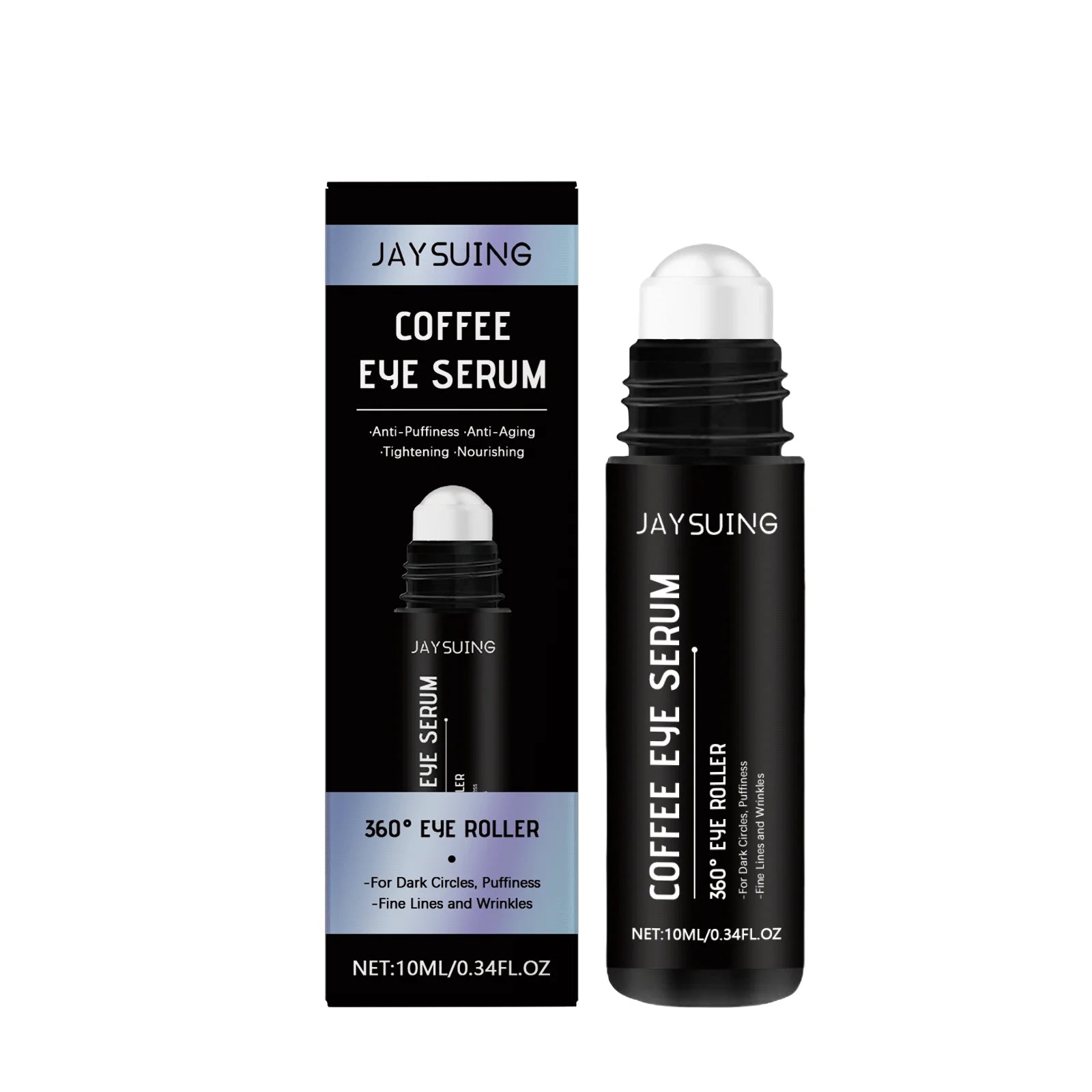 Coffee Eye Roll-On Serum - 10ml Depuff & Reduce Puffiness, Brighten & Nourish, Cooling Massage For Under-Eye Care Zpaxo