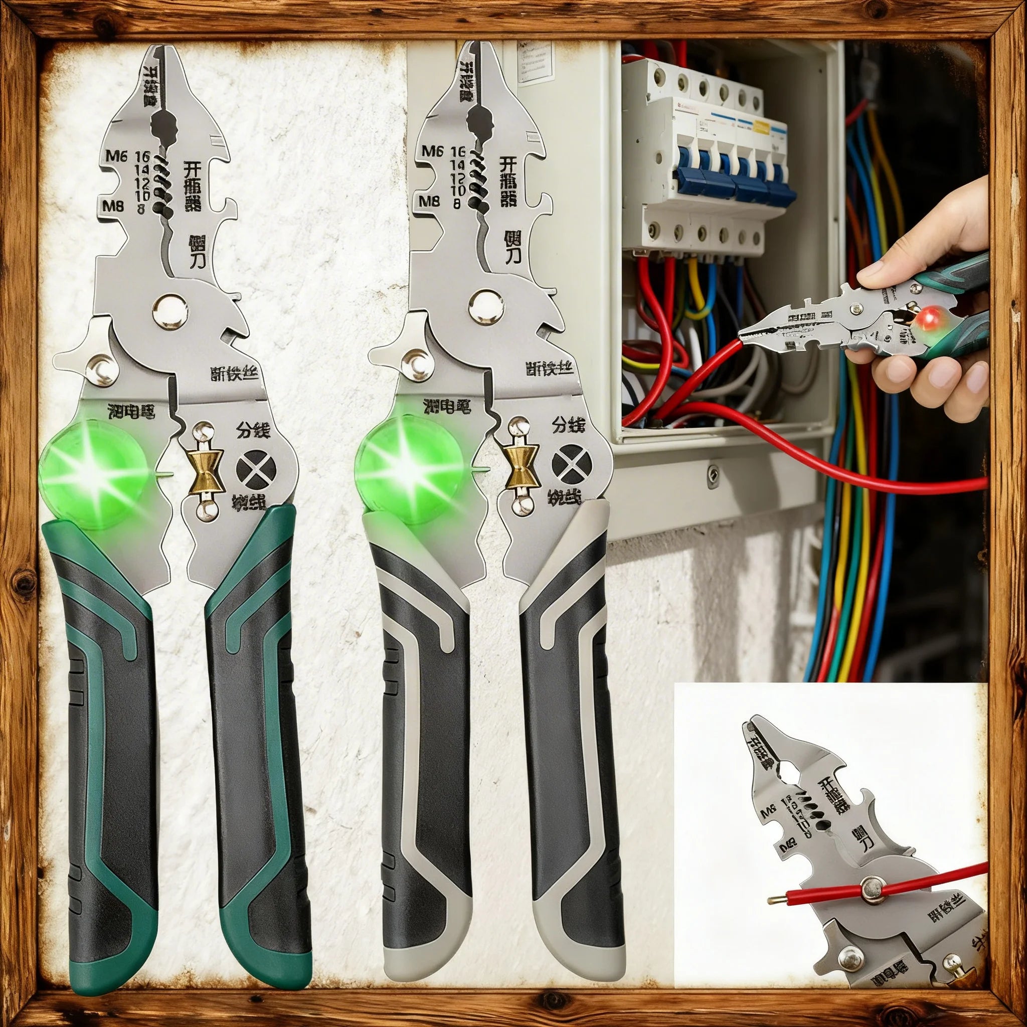 14-in-1 Electrician Pliers – Wire Stripper, Cutter & Tester Electrician Hand Tool Zpaxo