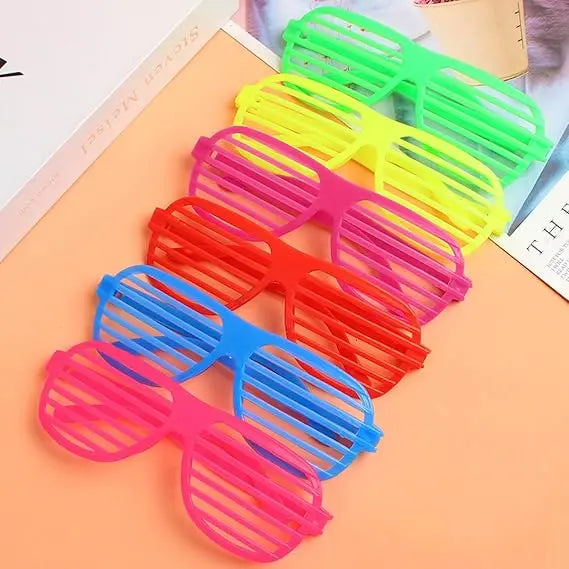 Shutter Shades Glasses Sunglasses Neon Eyewears Blinded Party Favors