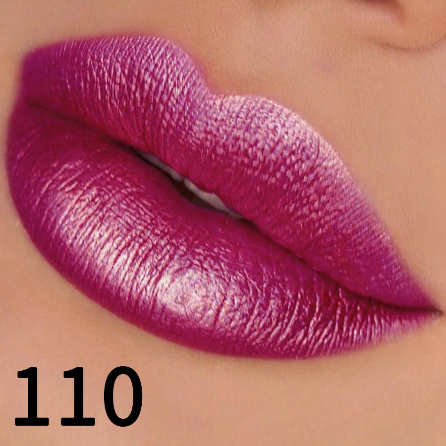19 Colors Glitter Lipstick Hydrating Red Pink Sparkling Shine Lip Zpaxo 110